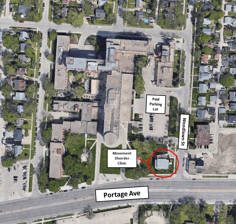 Map of Movement Disorder Clinic