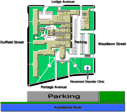 Movement Disorder Clinic Parking Map